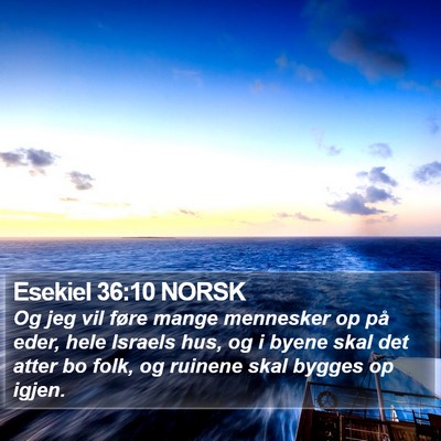 Esekiel 36:10 NORSK Bible Verse Image