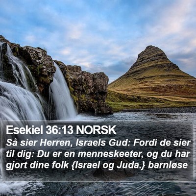 Esekiel 36:13 NORSK Bible Verse Image