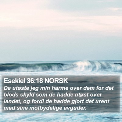 Esekiel 36:18 NORSK Bible Verse Image