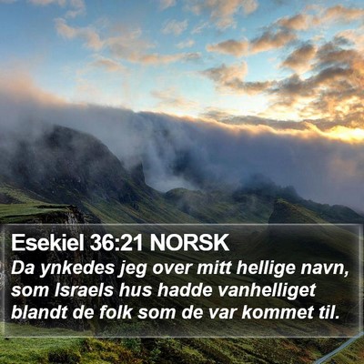 Esekiel 36:21 NORSK Bible Verse Image