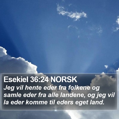 Esekiel 36:24 NORSK Bible Verse Image