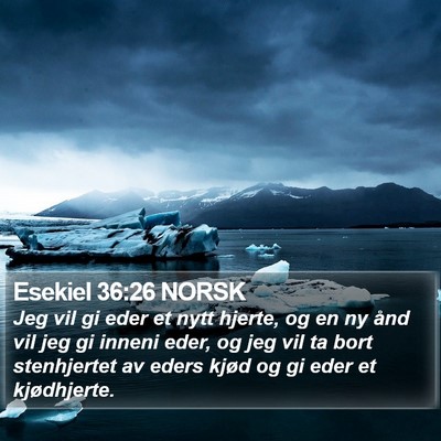 Esekiel 36:26 NORSK Bible Verse Image