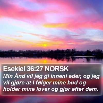 Esekiel 36:27 NORSK Bible Verse Image