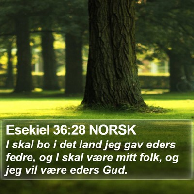 Esekiel 36:28 NORSK Bible Verse Image