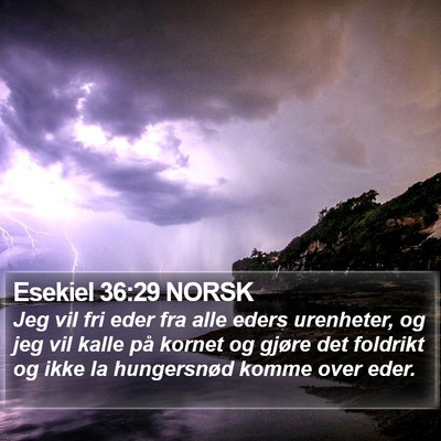 Esekiel 36:29 NORSK Bible Verse Image