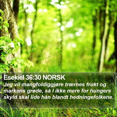 Esekiel 36:30 NORSK Bible Verse Image