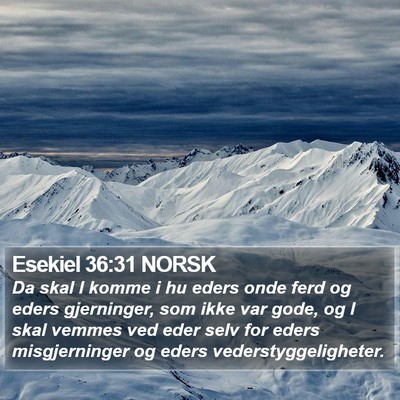 Esekiel 36:31 NORSK Bible Verse Image