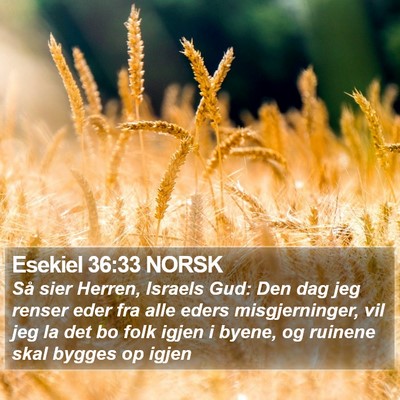 Esekiel 36:33 NORSK Bible Verse Image