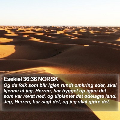 Esekiel 36:36 NORSK Bible Verse Image