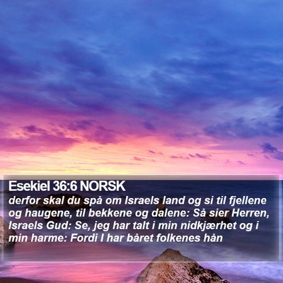 Esekiel 36:6 NORSK Bible Verse Image
