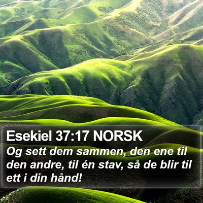 Esekiel 37:17 NORSK Bible Verse Image
