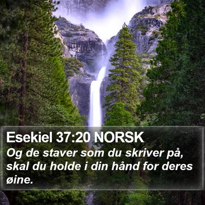 Esekiel 37:20 NORSK Bible Verse Image