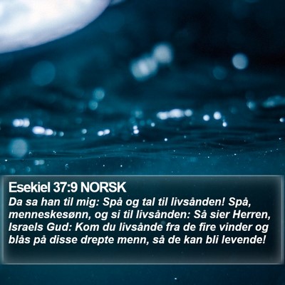 Esekiel 37:9 NORSK Bible Verse Image