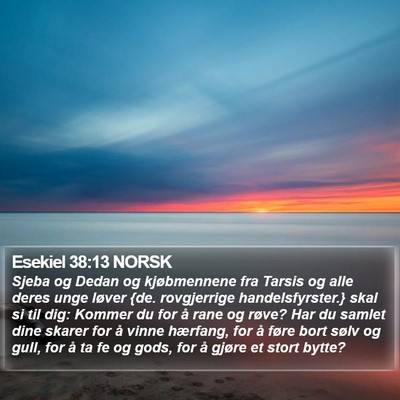 Esekiel 38:13 NORSK Bible Verse Image