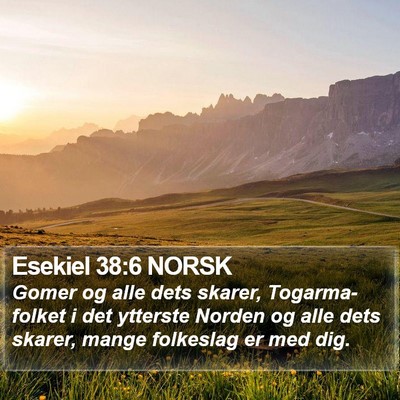 Esekiel 38:6 NORSK Bible Verse Image