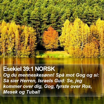 Esekiel 39:1 NORSK Bible Verse Image