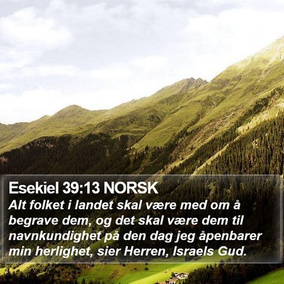 Esekiel 39:13 NORSK Bible Verse Image