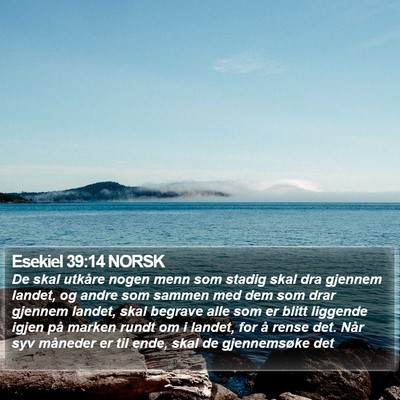 Esekiel 39:14 NORSK Bible Verse Image