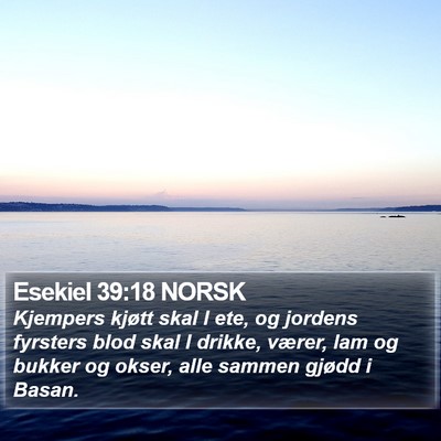 Esekiel 39:18 NORSK Bible Verse Image