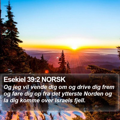 Esekiel 39:2 NORSK Bible Verse Image