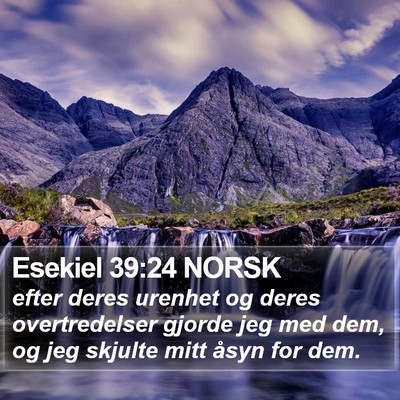 Esekiel 39:24 NORSK Bible Verse Image