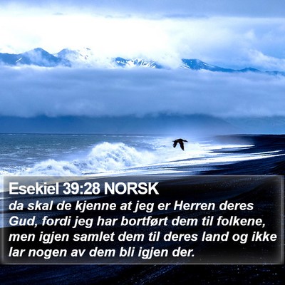 Esekiel 39:28 NORSK Bible Verse Image