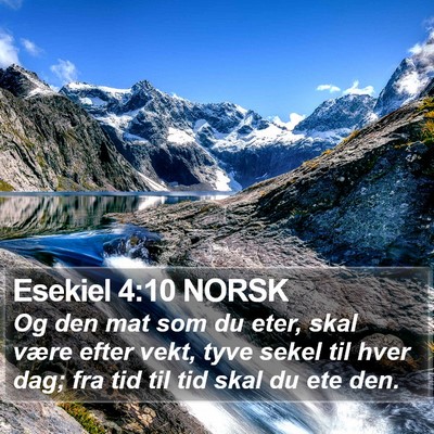 Esekiel 4:10 NORSK Bible Verse Image