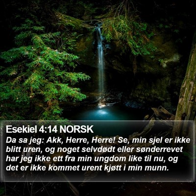 Esekiel 4:14 NORSK Bible Verse Image