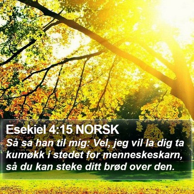 Esekiel 4:15 NORSK Bible Verse Image