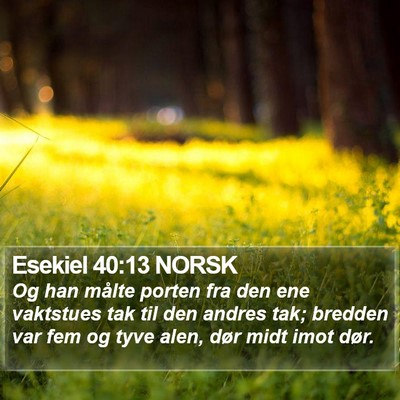 Esekiel 40:13 NORSK Bible Verse Image