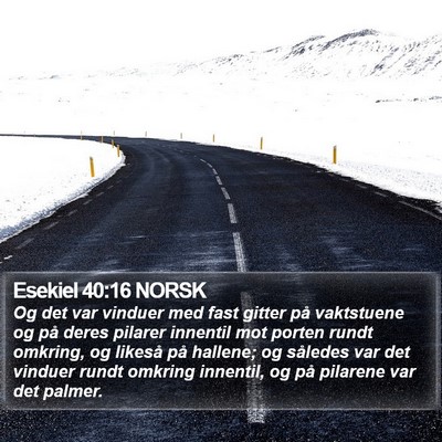 Esekiel 40:16 NORSK Bible Verse Image