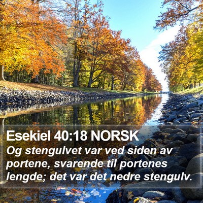 Esekiel 40:18 NORSK Bible Verse Image