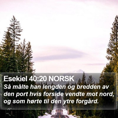 Esekiel 40:20 NORSK Bible Verse Image