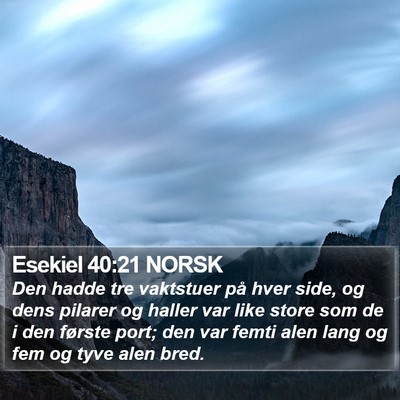 Esekiel 40:21 NORSK Bible Verse Image