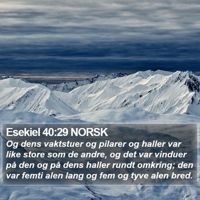 Esekiel 40:29 NORSK Bible Verse Image