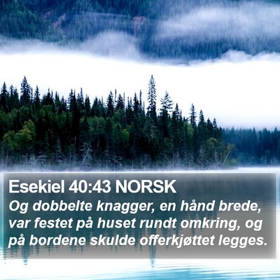 Esekiel 40:43 NORSK Bible Verse Image