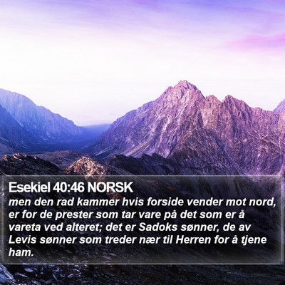 Esekiel 40:46 NORSK Bible Verse Image