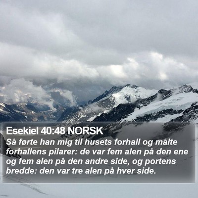 Esekiel 40:48 NORSK Bible Verse Image