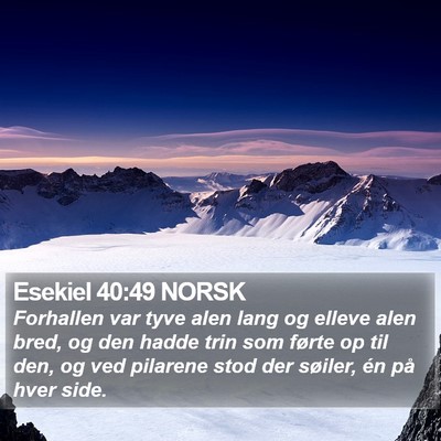 Esekiel 40:49 NORSK Bible Verse Image