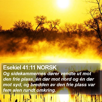 Esekiel 41:11 NORSK Bible Verse Image