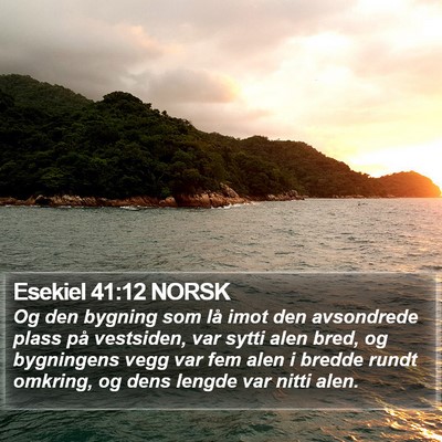 Esekiel 41:12 NORSK Bible Verse Image