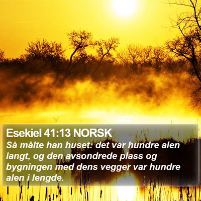 Esekiel 41:13 NORSK Bible Verse Image