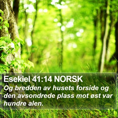 Esekiel 41:14 NORSK Bible Verse Image