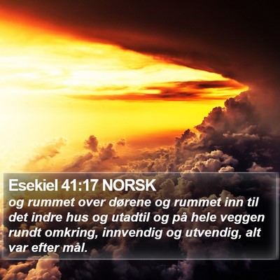 Esekiel 41:17 NORSK Bible Verse Image