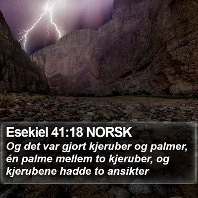 Esekiel 41:18 NORSK Bible Verse Image