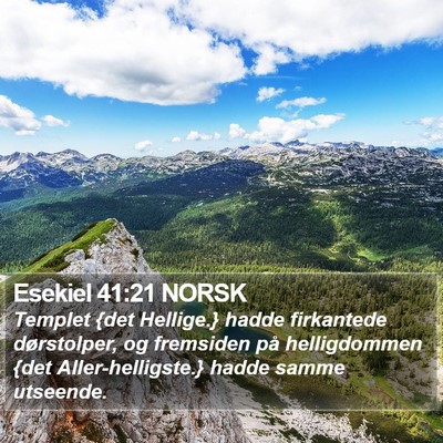 Esekiel 41:21 NORSK Bible Verse Image