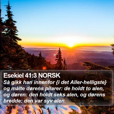 Esekiel 41:3 NORSK Bible Verse Image