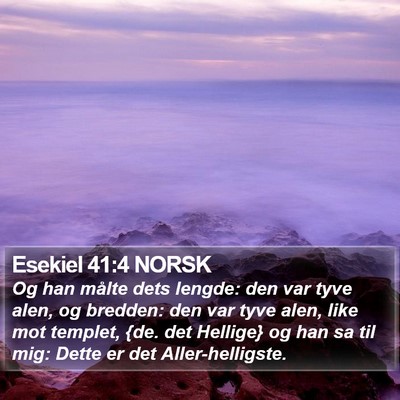 Esekiel 41:4 NORSK Bible Verse Image