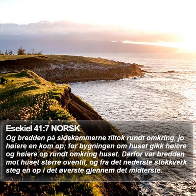 Esekiel 41:7 NORSK Bible Verse Image