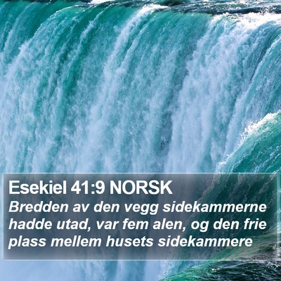 Esekiel 41:9 NORSK Bible Verse Image